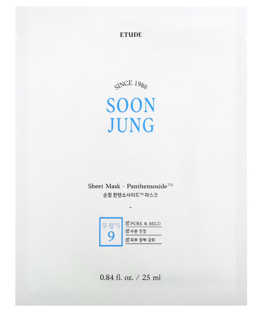 Masque tissu hydratant et apaisant ETUDE Soonjung