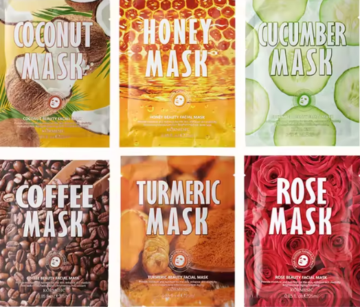 Masque hydratant en tissu aux actifs naturels