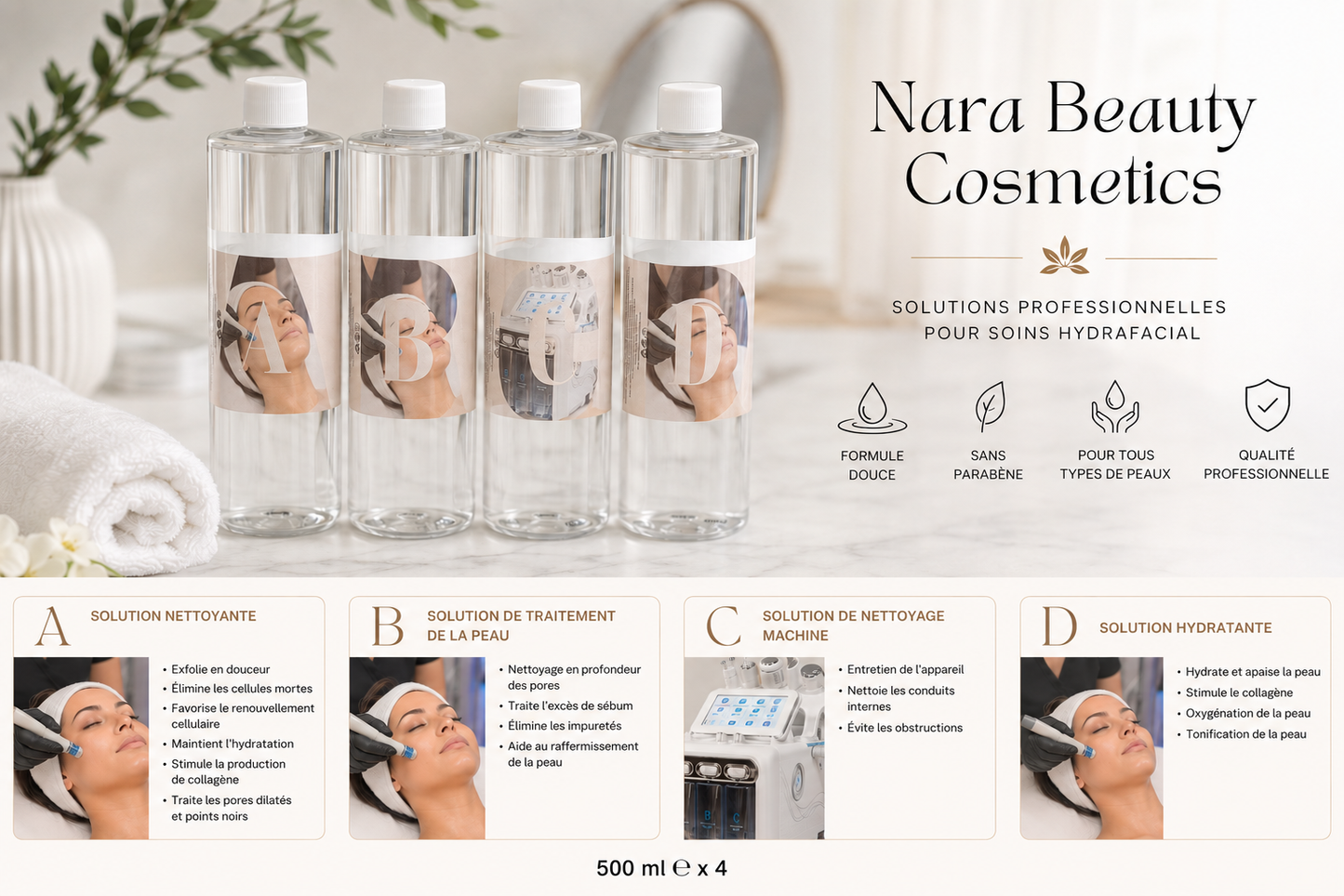 Solutions pour machine Hydra Facial