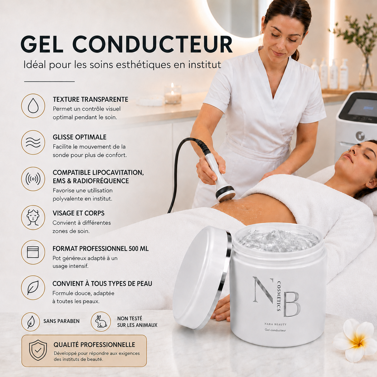 Gel conducteur 500 ml