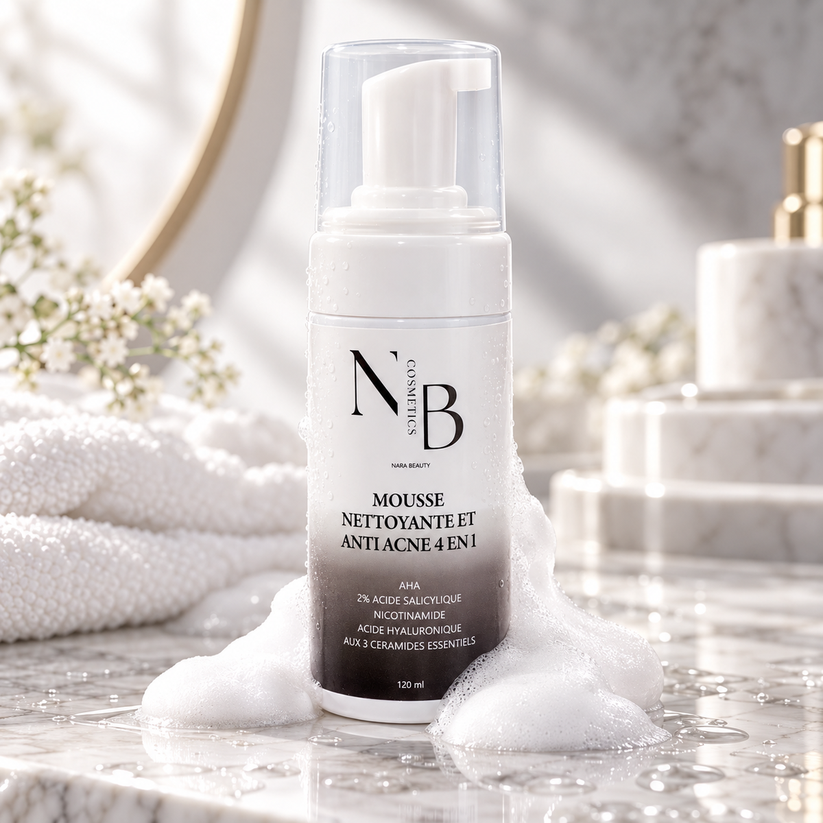 Mousse nettoyante ANTI ACNE 4 en 1